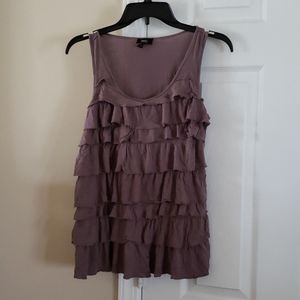 Taupe Ruffle Tank
